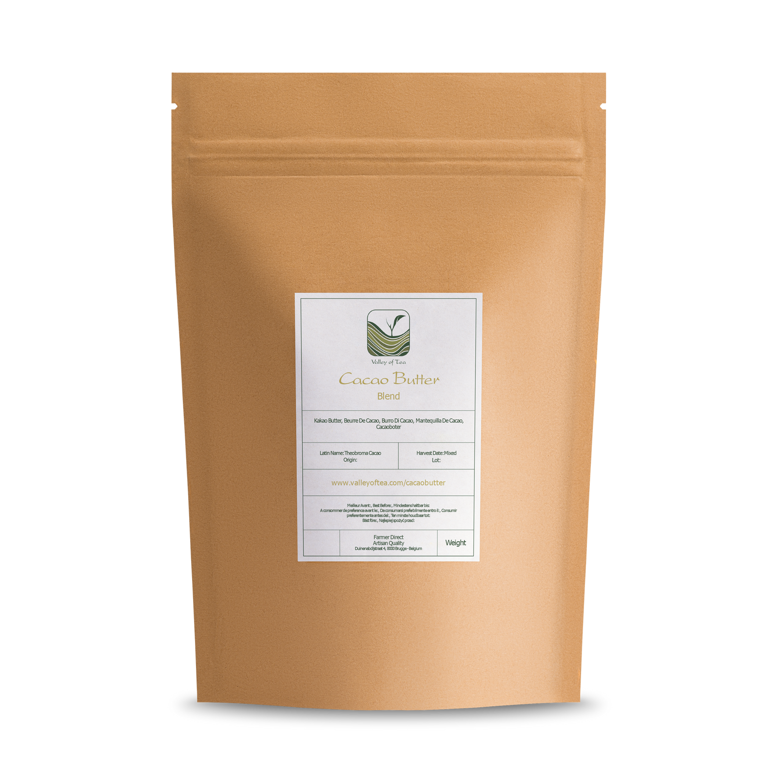 Cocoa Butter Food Grade Organic - cacaobutter chips raw for baking 100g