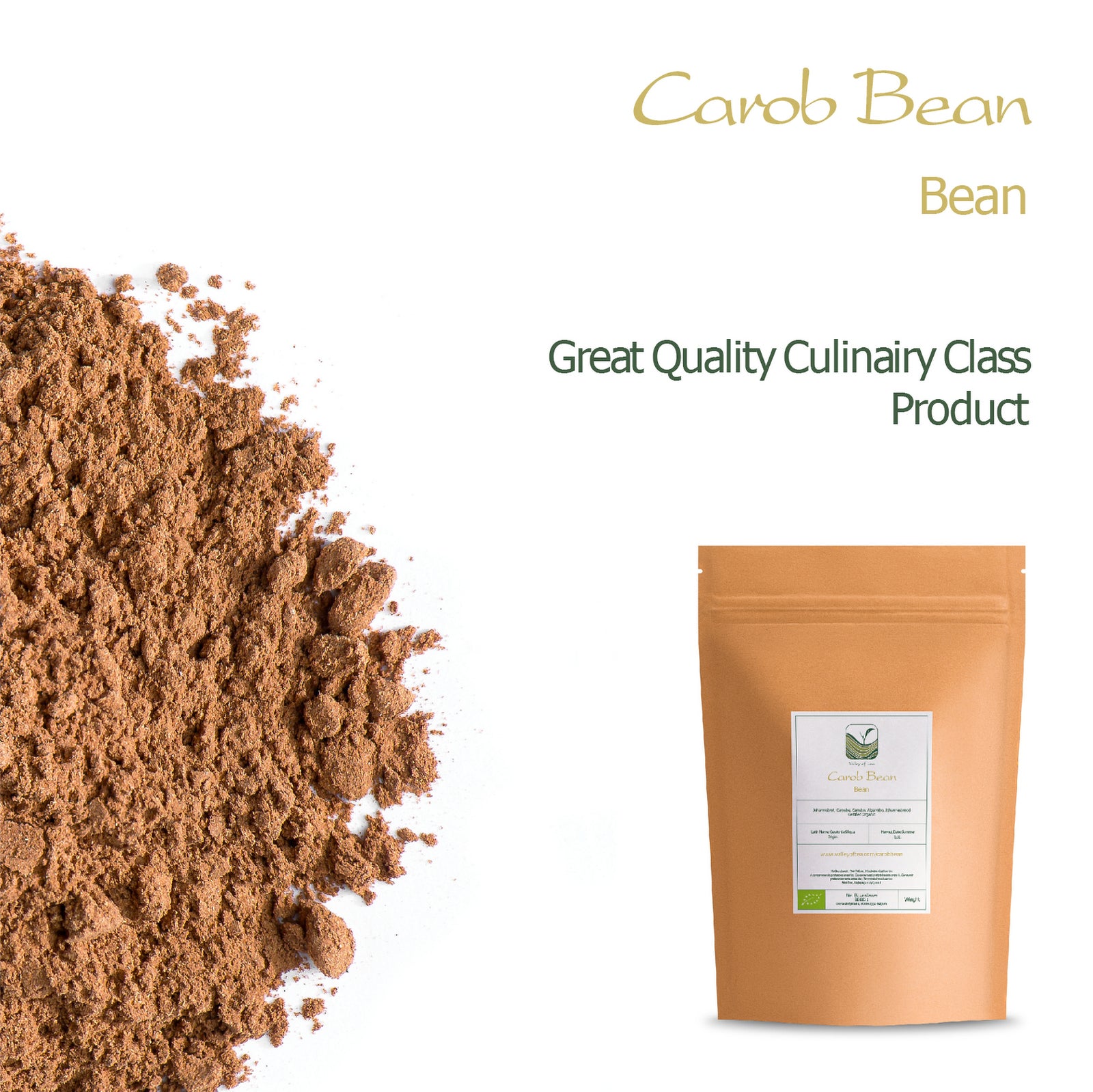 Carob Bean Nibs Raw Powder 250g