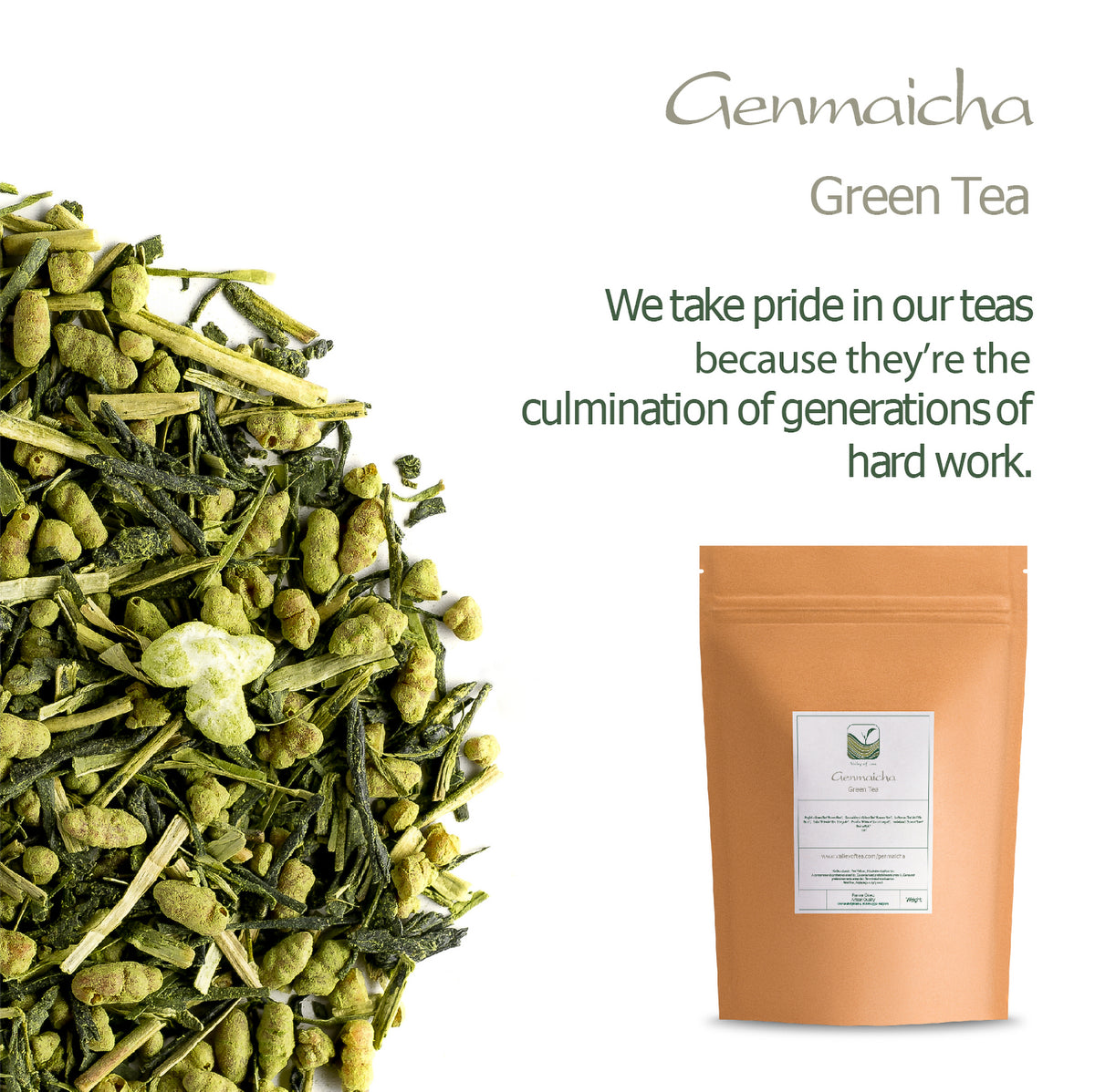 Genmaicha Tee Geröstet Reis – Grüner Genmai Cha Mit Japanisch Loseblatttee Mit Geröstetem Gepufftem Braunem Reis 200g