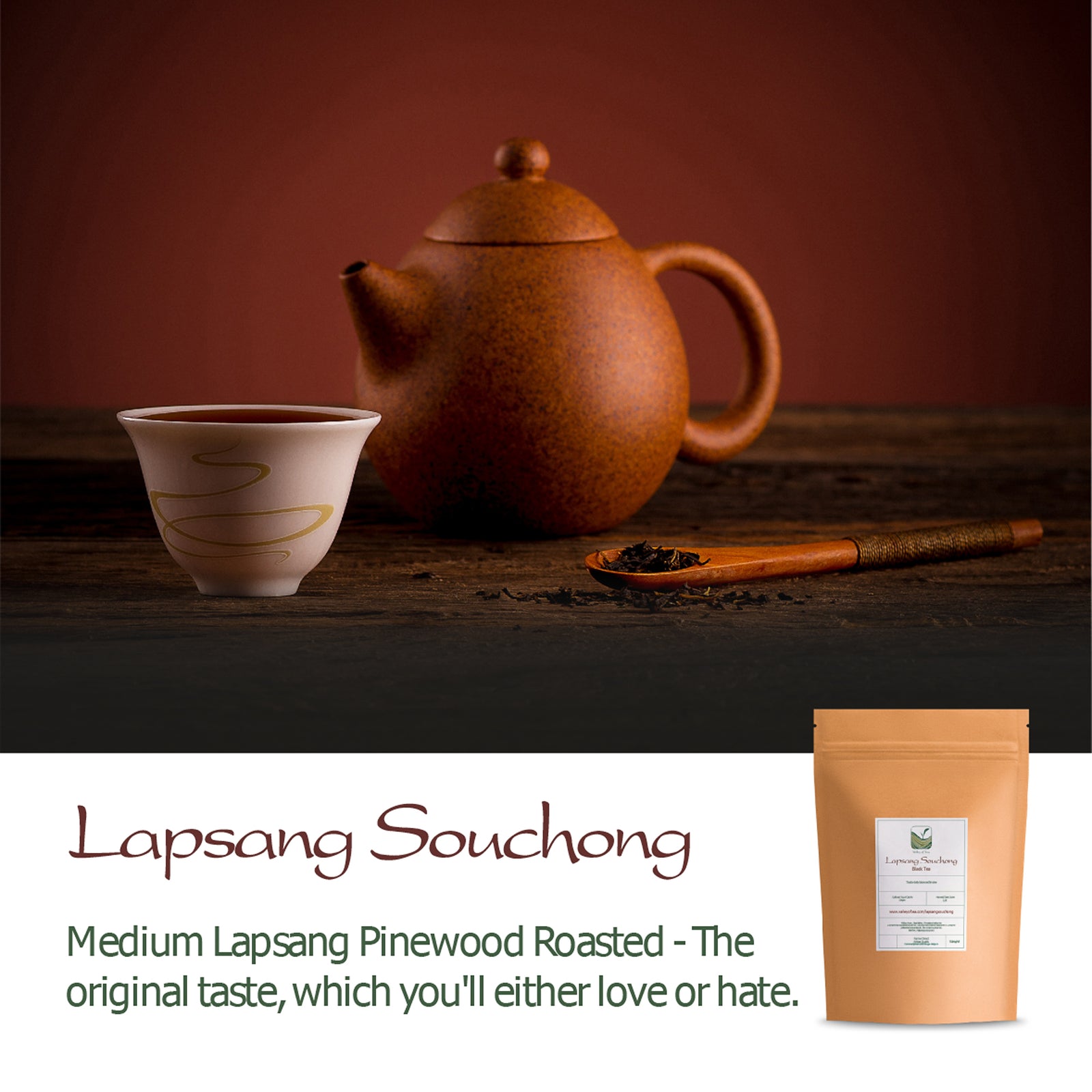 Lapsang Souchong Tarry Zwarte Thee - Lap Sang Smokey Tea Van Wuyi Bergen - Lichtelijk Gerookt 
