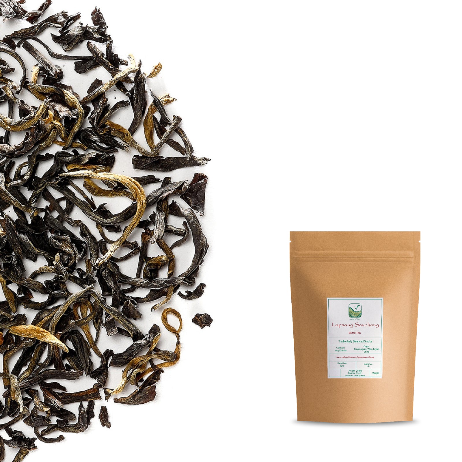 Lapsang Souchong Tarry Zwarte Thee - Lap Sang Smokey Tea Van Wuyi Bergen - Lichtelijk Gerookt 