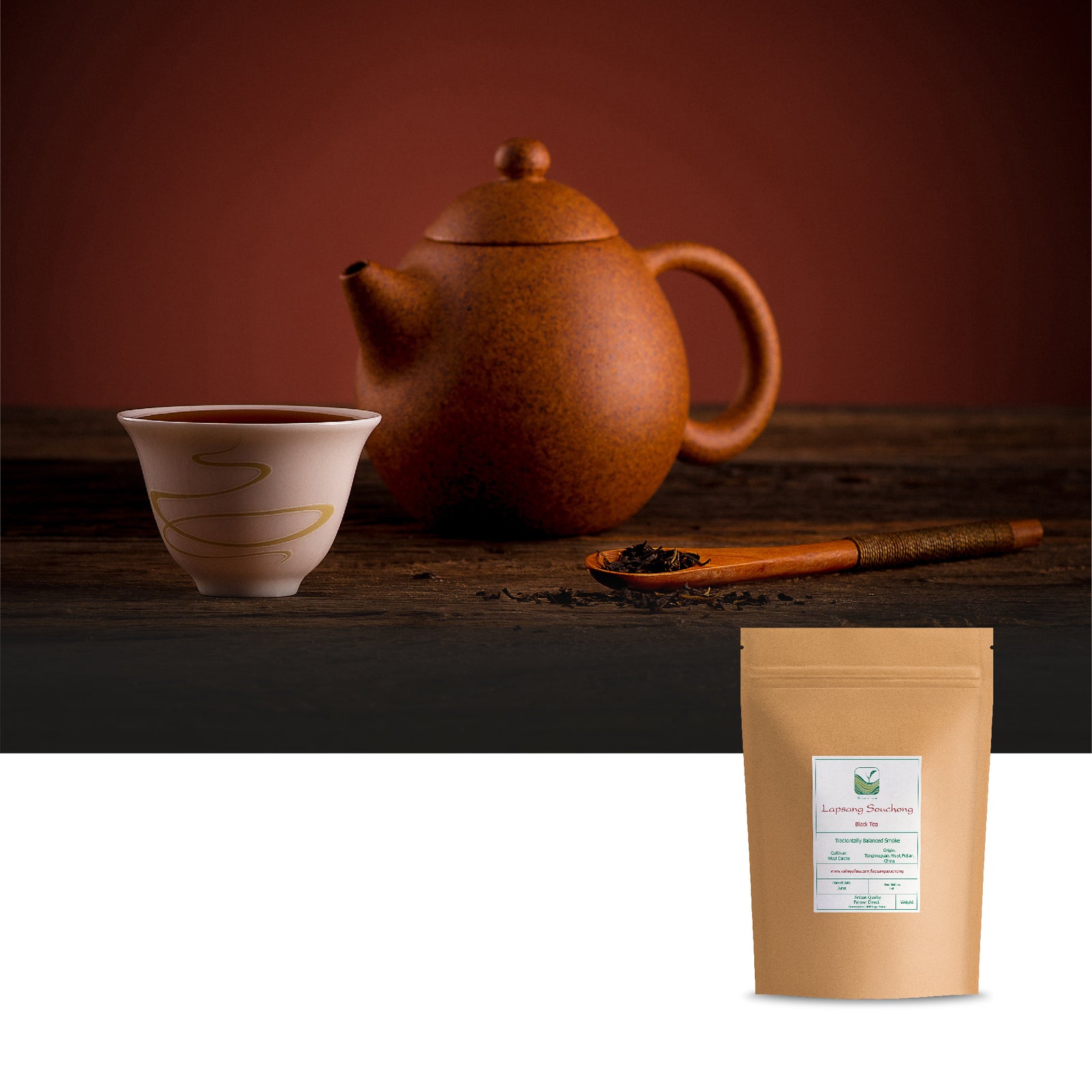 Lapsang Souchong Tarry Zwarte Thee - Lap Sang Smokey Tea Van Wuyi Bergen - Lichtelijk Gerookt 